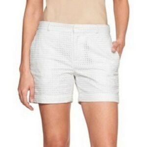 Banana Republic Crochet Lace Eyelit White Shorts